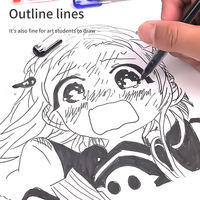 Stylos à encre gel haut de gamme à pointe pleine, avec pointe en carbure de tungstène de 0,5 mm, encre importée imperméable à séchage rapide, 3 couleurs pour étudiants