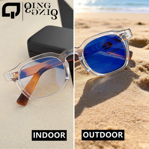 Lentes fotocromáticas anti luz azul, <span class=keywords><strong>gafas</strong></span> <span class=keywords><strong>de</strong></span> <span class=keywords><strong>sol</strong></span> que cambian <span class=keywords><strong>de</strong></span> color para hombre, unisex, fotogris, antirreflejos, ópticas, para exteriores, protección solar - Product Image 3