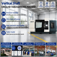 Mesin Penggiling dan Pemoles Meja Putar Vertikal Servo Motor Presisi Tinggi Kekakuan Tinggi Otomatis Optik Semikonduktor OEM