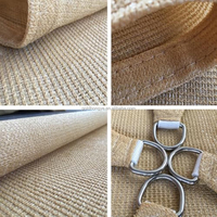 Voile d'ombrage à bord rayé de sécurité haute visibilité conçue pour la protection des allées piétonnes sur les chantiers de construction