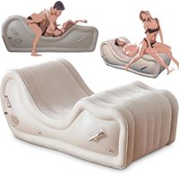 Aufblasbares Sex-Sofa für Erwachsene, Erotisches Möbelstück, Bondage-Luftkissen, Partnerpositionierungshilfe mit Beflockter Oberfläche, Bett-Lounge-Unterstützung