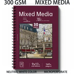 Hỗn hợp phương tiện truyền thông xoắn ốc ràng buộc bút chì giấy khuyến mãi nghệ thuật Studio bán buôn trống Sketchbook - Product Image 2