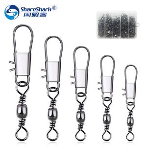 210 pièces d'accessoires de pêche : Émerillons roulants avec agrafes de sécurité, Émerillons à <span class=keywords><strong>barillet</strong></span> à changement rapide et à verrouillage, Connecteurs à roulement à billes - Product Image 1