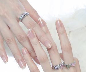 Fine Jewelry Colorful Mini Zircon <b>Rings</b> for Women <b>Silver</b> Color <b>Adjustable</b> Finger <b>Ring</b> Sweet Girls Fashion Jewelry - Product Image 3