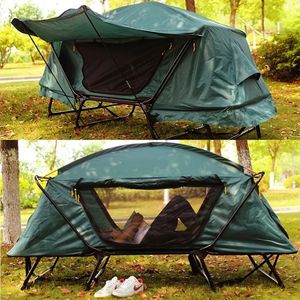 Tente de <span class=keywords><strong>toit</strong></span> de <span class=keywords><strong>voiture</strong></span> hors sol en toile OEM, tente de camping pliable en aluminium pour la pêche en plein air, imperméable, <span class=keywords><strong>lit</strong></span> de camping - Product Image 6