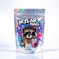 Sachet Doypack Mylar Anti-odeur Refermable à Fermeture Éclair, Impression Numérique Personnalisée, 1g 3.5g 7g, pour Emballage Alimentaire