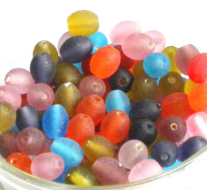 Murano Plain Oval Multicolor Loose Glass <b>Beads</b> (Crystal & Lampwork) for Jewelry Making Bulk Pack in Box - Product Image 4