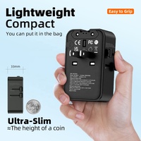 Süper İnce Evrensel Priz Dünya Çapında Adaptör USB Seyahat Şarj Cihazı 25W Hızlı Şarj Çoklu Portlu Seyahat Adaptörü