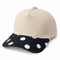 Cappello a 5 Pannelli con Logo Personalizzato, Cappellino da Baseball a Righe Ricamato e Stampato per l'Estate e Feste in Spiaggia per Donne