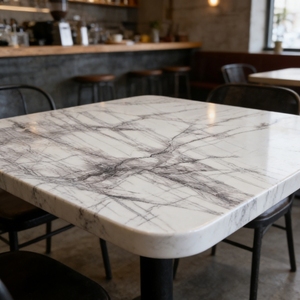 แผ่นหินอ่อนสีขาวมิลาส ลิแลค พรีเมียม หินธรรมชาติสำหรับปูพื้นห้องครัว ห้องน้ำ และบุผนัง  ขนาดและพื้นผิวตามสั่ง - Product Image 5