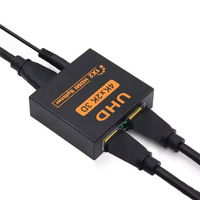 Adaptateur séparateur HD-MI 1x2 Convertisseur HDTV 1 entrée 2 sorties Hub vidéo audio 4K HD pour Xbox PS4 DVD TV Moniteur Écran Ordinateur portable