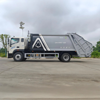 Camion à ordures compacteur Tianyun 14cbm 2.0L moteur arrière 4x2 manuel diesel gestion des déchets avec compacteur Euro 3 émissions