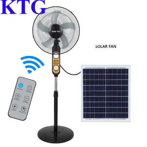 Ventilador Solar de 16 Pulgadas <span class=keywords><strong>y</strong></span> 12V CC, Ventilador Recargable de CA/CC con Energía Solar, Precio Económico, Ventilador Solar de Pie con Panel <span class=keywords><strong>y</strong></span> Luz LED - Product Image 1