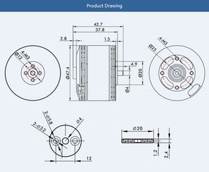 T-Motor MN4116 450KV Moteur <span class=keywords><strong>DC</strong></span> sans balais pour multi-rotors VTOL et ailes fixes - Product Image 2