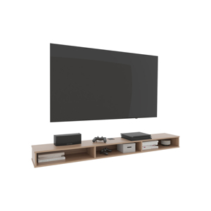 Luft 71 In Wide 3 <b>Shelf</b> Floating Tv Stand Wall Mounted Media Console With Cable Management For Living Room - Product Image 6