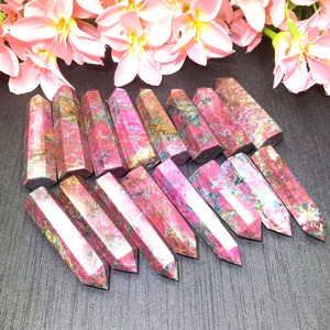 New Arrival Nature Pha Lê Chất lượng cao <span class=keywords><strong>Ruby</strong></span> và Kyanite <span class=keywords><strong>Ruby</strong></span> trong fuchsite điểm tháp cho bán - Product Image 4