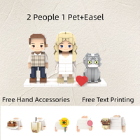Bloques de Construcción de Plástico Educativos con Temática Animal Personalizados, Regalo con Foto Personalizada, Impresión de Texto, Recuerdo Familiar o de Pareja