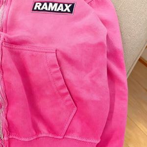 Sweat à capuche unisexe en coton épais et confortable, style vintage, brodé, coupe oversize, délavé à l'acide, effet usé, avec fermeture éclair, personnalisé par RAMAX Factory - Product Image 2