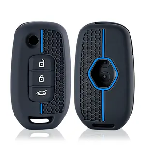 Étui de clé en silicone pour <span class=keywords><strong>Renault</strong></span> Kwid 2023 Trafic Clio Kadjar Clio 5 Captur Arkana Sandero Stepway Logan <span class=keywords><strong>Twingo</strong></span> - Product Image 4