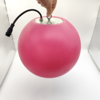 Lampadaires LED sphériques RGBW 15cm-100cm, étanches, en forme de ballon, pour extérieur, design de boule suspendue en plastique pour Noël, DMX512