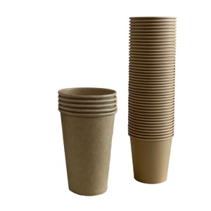 Vasos de Papel Desechables Biodegradables y Reciclables de Pared Simple con Logotipo Personalizado para Cerveza - Product Image 1