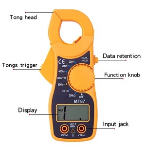 MT87 <span class=keywords><strong>DC</strong></span> AC מתח מהדק זרם מד התנגדות מגבר אמפרום מתקן תחזוקה מקצועית ללא מגע מד מהדק דיגיטלי - Product Image 2