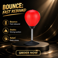 Ballon de boxe sur pied en PU, mini-équipement de boxe pour le bureau, anti-stress, pour l'entraînement physique