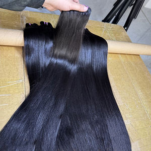 Extensions de cheveux vierges vietnamiens lisses et raides, cuticules alignées, couleur naturelle, double trame, pour les vendeurs de cheveux - Product Image 2