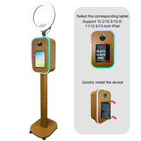 2026 Harga Pabrik Vintage&retro Photo Booth Portabel Cocok untuk iPad 10.2-13 inci Mesin Photo Booth iPad Dslr Motif Kayu