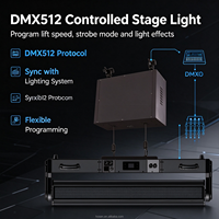 Système d'éclairage de scène cinétique professionnel, barre lumineuse à LED à pixels motorisée avec treuil de levage, contrôlée par DMX pour les clubs