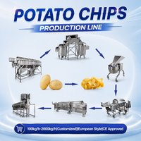 Ligne de production automatique de frites de pommes de terre 800 kg/h, ligne de friture de frites, équipement de transformation de frites croustillantes