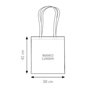 Borsa Tote in Cotone Personalizzabile Cecily 42x38 Cm con Manici Lunghi per Uso Promozionale Stile Casual Made in Italy - Product Image 1