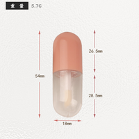 Nouveau tube de gloss à lèvres en PP de 5 ml, tube d'huile à lèvres, emballage cosmétique vide, conteneur prêt pour la personnalisation