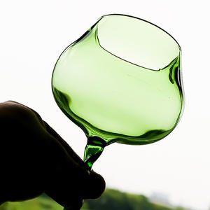 Verres à vin en cristal, ensemble de verres à vin rouge, gobelets de luxe européens, gobelets en spirale vert - Product Image 4