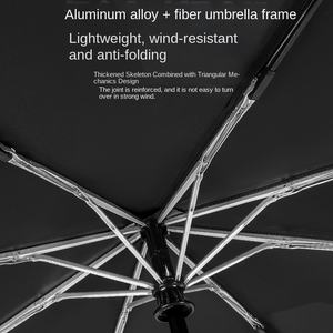 Parapluie automatique anti-éclatement à section non pliable avec boucle annulaire 260T, protection solaire, parapluie pliable, fabricants en stock - Product Image 2