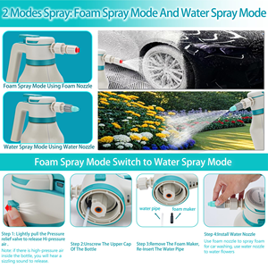 New Product 2L Electric Foam <b>Sprayer</b> Durable PE Plastic Anti-Explosion Battery Powered Handheld Cleaning Tool Electric Foam Pot - Product Image 4