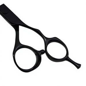 Ciseaux à cheveux droits pour droitiers IKZARSA 5,5 pouces en acier inoxydable CNC VG10 noir pour la coupe des cheveux et de la barbe - Product Image 5