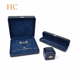 Branded Jewelry Set <b>Box</b> Custom PU Leather Jewelry <b>Box</b> for Gift Packaging EVA Insert Embossing Logo Factory Directly Supply - Product Image 5