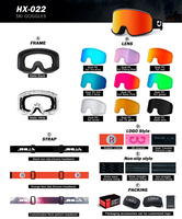 Lunettes de sport de style chaud Lunettes de ski pour les sports de neige pour le VTT Snowboard et la protection solaire