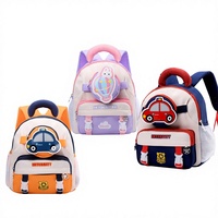 Nouveau Sac à Dos Scolaire pour Enfants Maternelle 3-6 Ans Garçons Filles Sac à Dos Cartoon Fermeture Éclair Polyester Respirant Nylon à la Mode