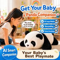 Nouvelle Peluche Interactive Intelligente IA Panda 2026, Poupée Éducative avec Dialogue Vocal et Yeux Clignotants, Personnalisable OEM pour Enfants, 18cm, Boîte Couleur