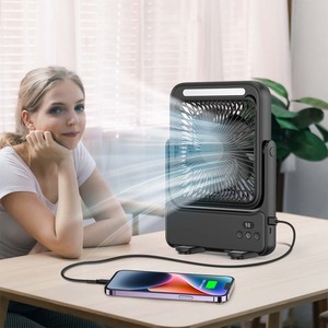 Ventilateur de table mural 20000mAh USB rechargeable, ventilateur de bureau, refroidisseur <span class=keywords><strong>d</strong></span>'<span class=keywords><strong>air</strong></span> domestique, ventilateur portable de croisière 7 pouces magnétique avec batterie externe - Product Image 6