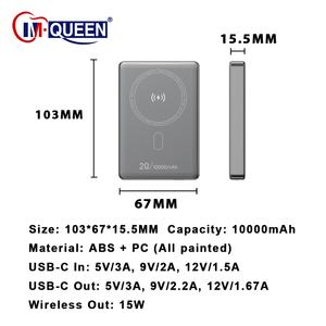 Cargador Portátil Magnético con Logotipo Personalizado, PD 22.5W, 5000mah/10000mah, Carga Rápida Inalámbrica para Teléfono Celular - Product Image 2