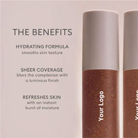 Fond de teint liquide de marque propre OEM, couvrance totale, fini mat, longue tenue, imperméable, contrôle du sébum, cosmétiques de maquillage professionnels