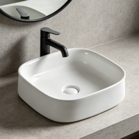 Meuble de toilette minimaliste Lavabos en céramique Lavabo vasque Salle de bain Salon Sanitaire Table Top Lavabos à main