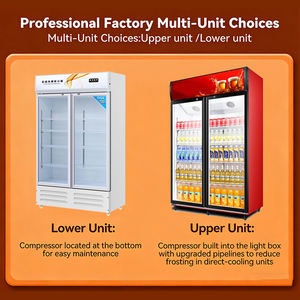 Réfrigérateur <span class=keywords><strong>commercial</strong></span> à porte vitrée silencieux pour boissons, vitrine réfrigérée pour supermarché, présentoir de boissons - Product Image 5