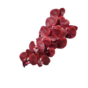 Fleurs artificielles d'orchidées Phalaenopsis, 9 têtes, en soie, pour décoration de mariage au sol, fleurs en plastique moulées par injection, faites à la main - Product Image 5