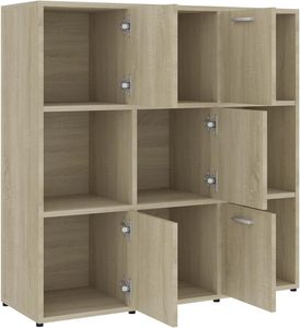 <span class=keywords><strong>Étagère</strong></span> de rangement industrielle sur pied avec portes pour salon et bureau à domicile - <span class=keywords><strong>Bibliothèque</strong></span> ouverte écologique - Product Image 3