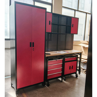 Armoire de rangement d'outils en acier robuste à tiroirs, grand organisateur de garage combiné, meuble d'établi, coffre à outils modulaire