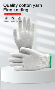 Guante de trabajo de seguridad de protección industrial Guantes de punto de algodón a mano para trabajar lejía algodón blanco 40g 50g para el mercado saudí - Product Image 2